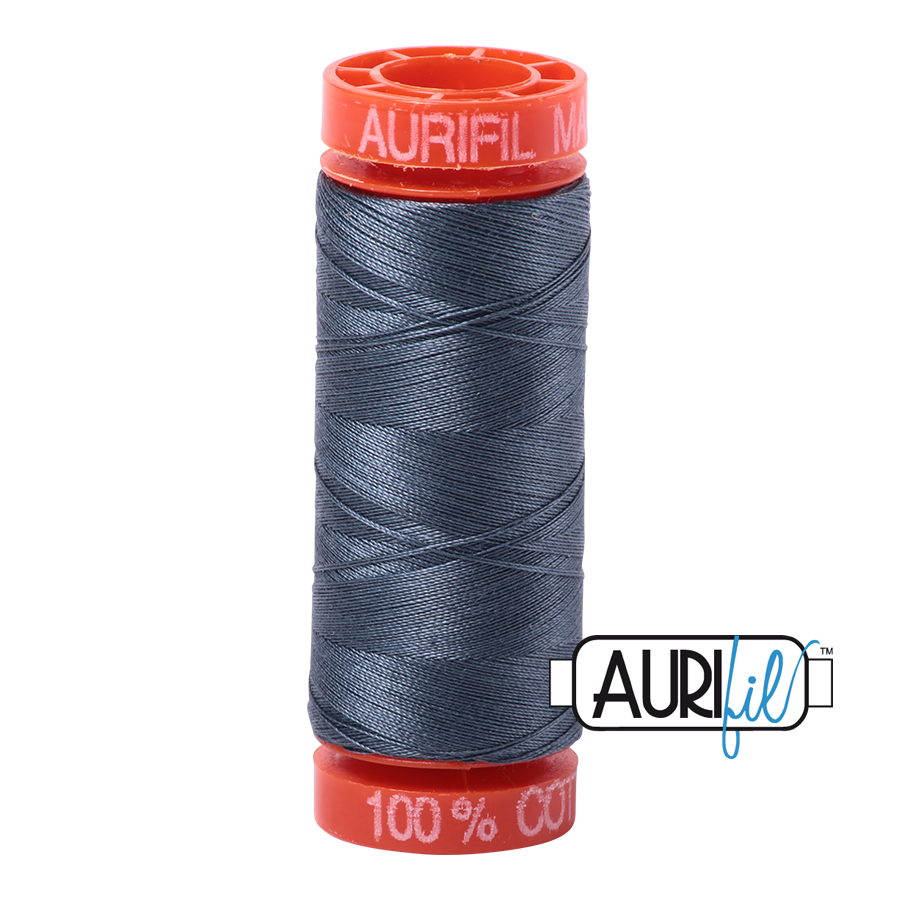 Aurifil Mako 50wt Cotton Thread - Medium Grey (1158)