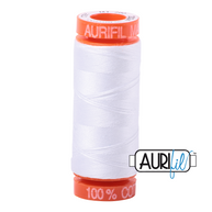 Aurifil Mako 50wt Cotton Thread - White (2024)