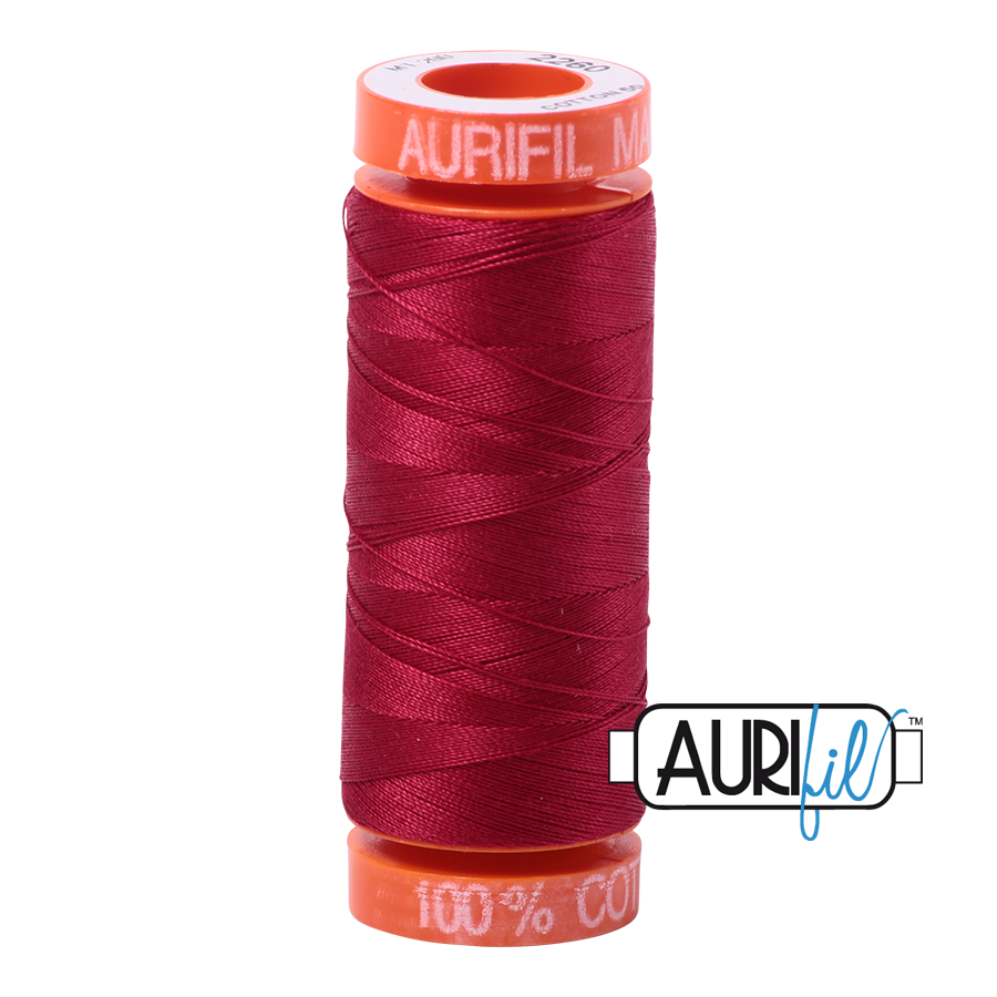 Aurifil Mako 50wt Cotton Thread - Wine (2260)