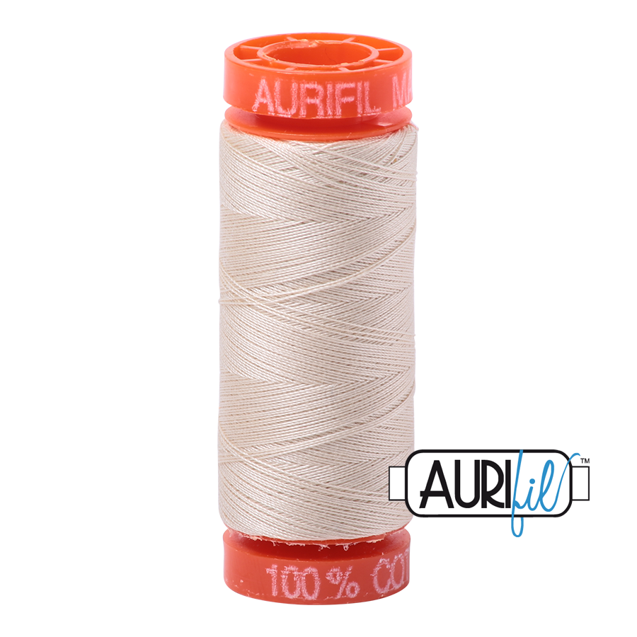 Aurifil Mako 50wt Cotton Thread - Light Beige (2310)