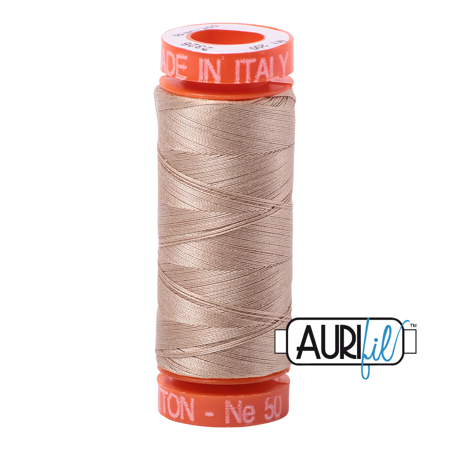 Aurifil Mako 50wt Cotton Thread - Sand (2326)
