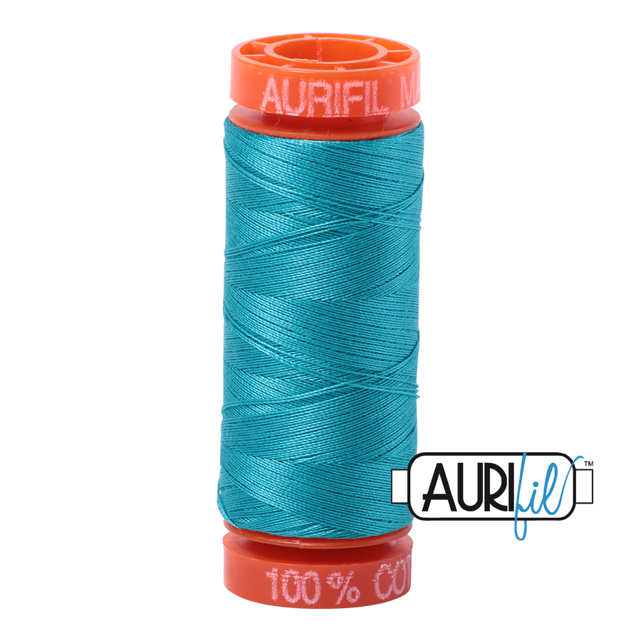 Aurifil Mako 50wt Cotton Thread - Turquoise (2810)