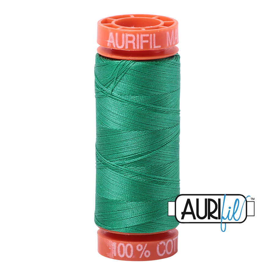 Aurifil Mako 50wt Cotton Thread - Emerald (2865)