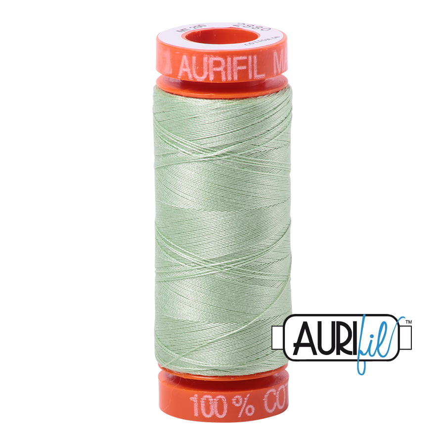 Aurifil Mako 50wt Cotton Thread - Pale Green (2880)