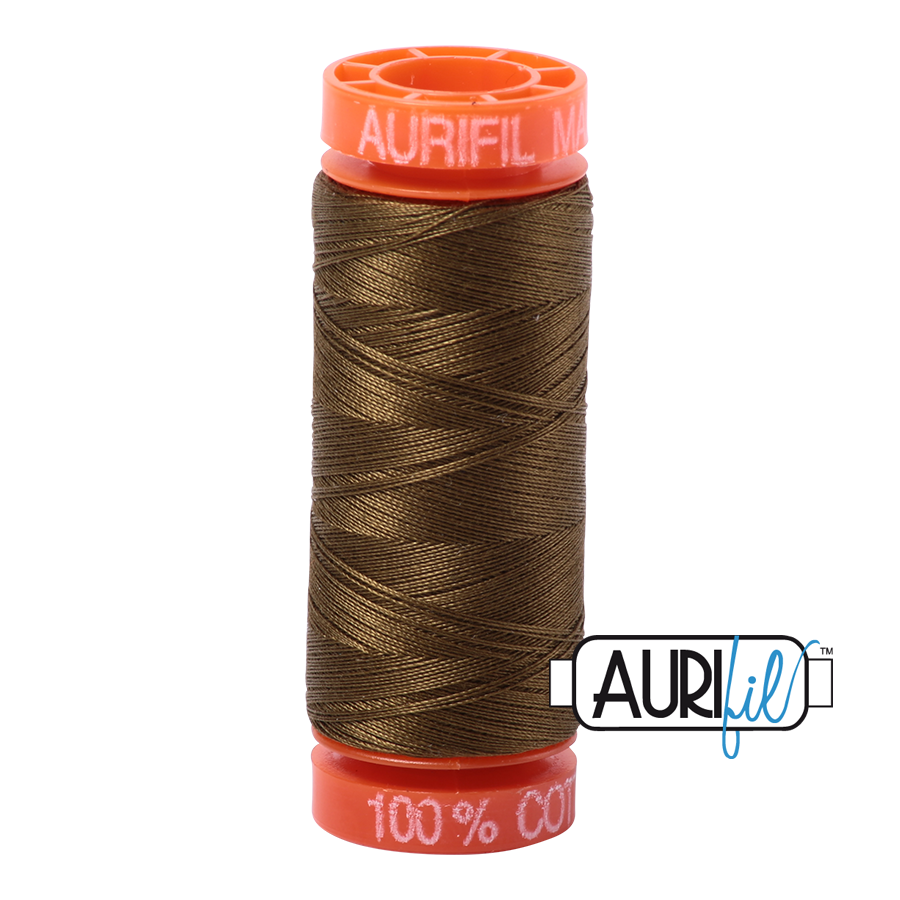 Aurifil Mako 50wt Cotton Thread - Dark Olive (4173)