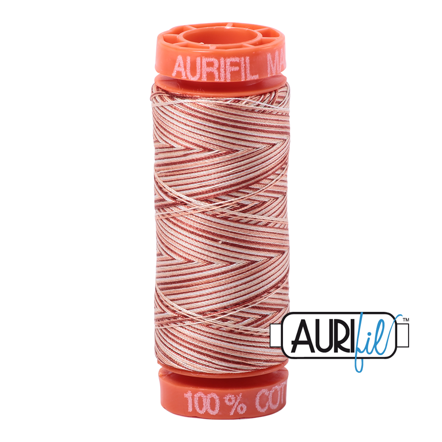 Aurifil Mako 50wt Cotton Thread - Cinnamon Sugar (Variegated) (4656)