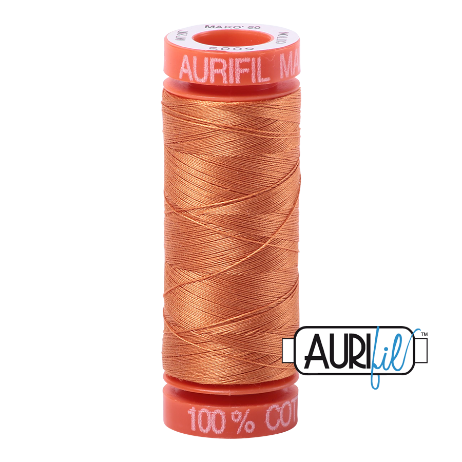 Aurifil Mako 50wt Cotton Thread - Medium Orange (5009)