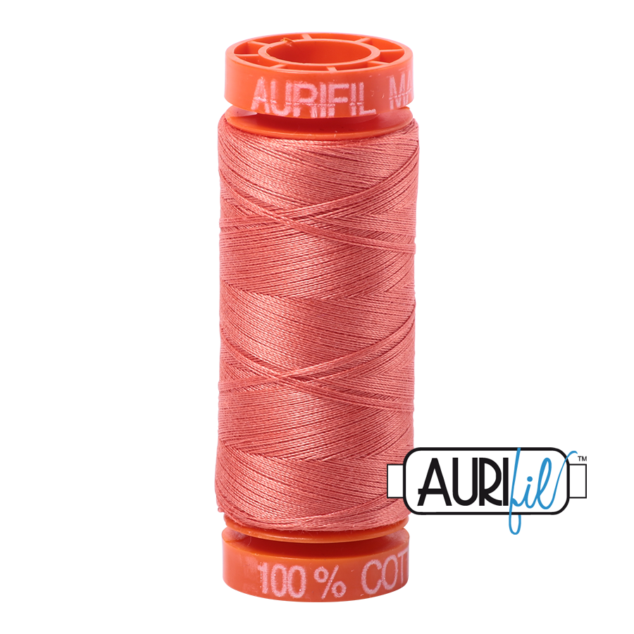 Aurifil Mako 50wt Cotton Thread - Tangerine Dream (6729)